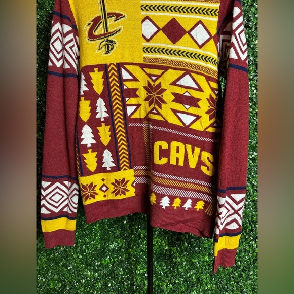 Forever Collectibles NBA Men's Cleveland Cavaliers Patches Ugly Sweater - Picture 4 of 9